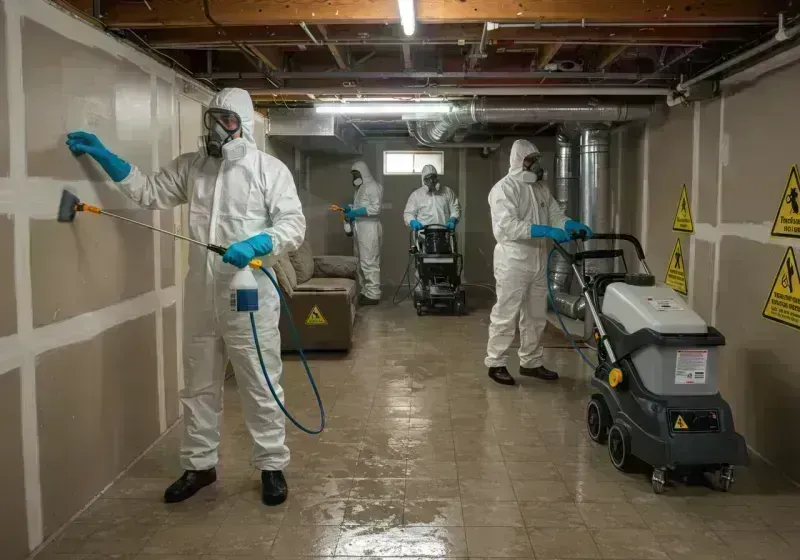 Basement Moisture Removal and Structural Drying process in Mingo County, WV